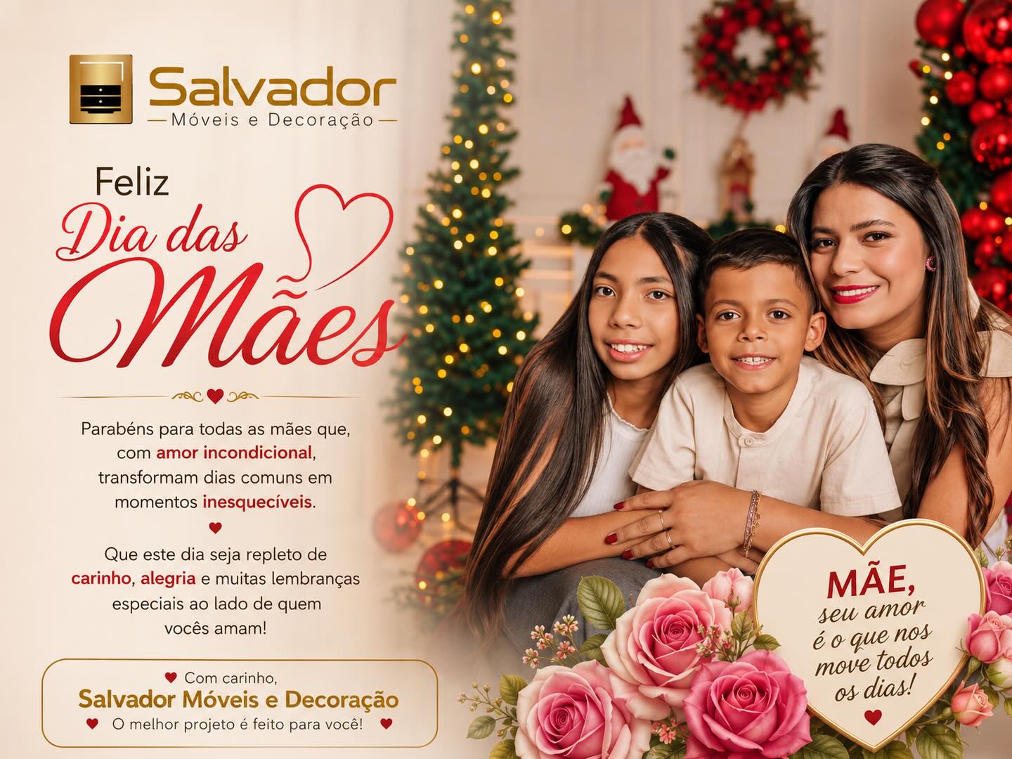 🌷✨ Feliz Dia das Mães ✨🌷
A Salvador Móveis Sob Medida deseja um Feliz Dia das
